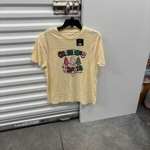 NWT Joy & Grace Festive Christmas Treats Jesus Religious T-Shirt Yellow Tee XL